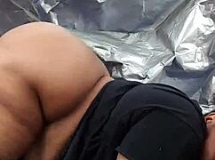 Nerdy Ebony Milf with Fat Ass Pounded by Monster Cock in Public Park