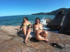 Bucetuda Daine Belan Beach Reveal Gaping Natural Tits Uncensored