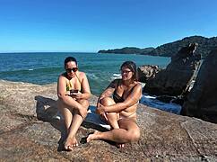 Bucetuda Daine Belan Beach Reveal Gaping Natural Tits Uncensored