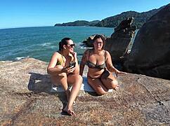 Bucetuda Daine Belan Beach Reveal Gaping Natural Tits Uncensored