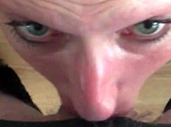 Cock-Starved Whore Kneels for Sloppy Deepthroat Cumshot Facial!