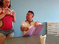 Naked waitress feeds restaurant guest from her navel