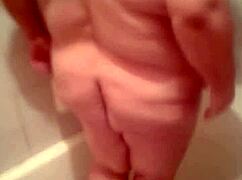 whoa hot wife gives bathtub blowjob cum on big boobs bathroom fun