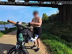 mature milf with huge natural tits bikes fully nude