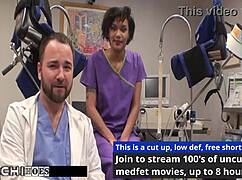 nurse jackie banes teases patient to hitachi orgasm