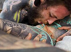 how's this tattooed slut's gaping ass take big cock?