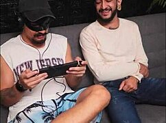 Stepbrother watches me double penetrate with his friends
