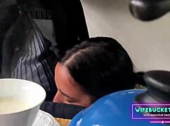 Good morning milf blowjob! Hubby films her gagging start to the day