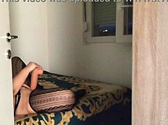 Caught Curvy Teen Moaning on Huge Dildo