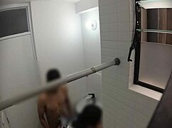 hidden cam catches cute college prof bent over doggystyle by lover in bathroom 😂🔥