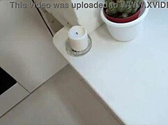 mature milf skips lunch prep for sneaky pov pantyhose blowjob