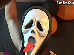 halloween wife begs stranger cock in club