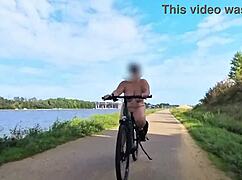 mature milf with huge natural tits bikes fully nude