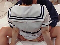 maid cosplay pussy pounded hard creampie overflows can't hold moans