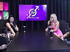 monica lima parte 2... uau, essa explosão de sensualidade no topcast pegou fogo de verdade, as duas gostosas brincaram tão gostoso!!