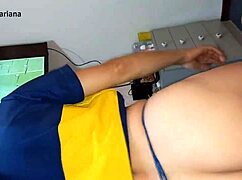 Bodybuilder's leggings hide that durable ass ready for the workout