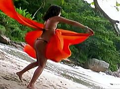 Brunette Craves Beach Anal with Naughty Partner's Big Cock!