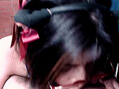 Therian Kitty Wife Drains Cock with Boobjob and Deepthroat