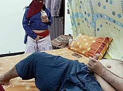 desi schoolgirl spies stepdad stroking then spreads for his thick cock inside