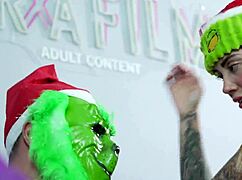 Sara Blonde Turns Christmas Naughty Riding Grinch Cock Deep And Wild