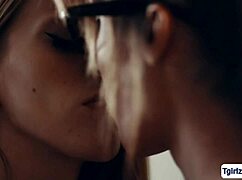 Blonde trans stepmom pounds skinny tgirl stepdaughter bareback