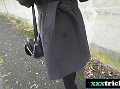 Blonde French cutie's public pickup pays off big