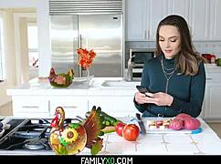our stepfamily orgy thanksgiving fuck with aften opal and alix lynx 😈
