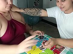 Chubby Indian Mom Plays Risky Games with Horny Stepson Ends in Creampie Fun