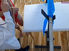safada bends over hospital bed gettin fucked hard by her doctor in uniform at work