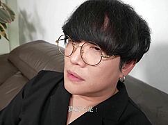 Lewd korean stepdaughter seduces mom's boyfriend on bed with body