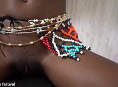 Stunning African Village Girl Squirts Hard Masturbating Solo