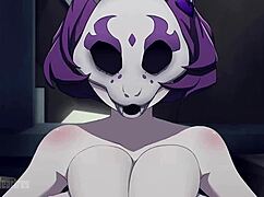 Watch this new 2d hentai babe take double monster cocks in bukkake creampie orgy