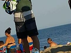 skinny beach bitch caught candid ass shaking