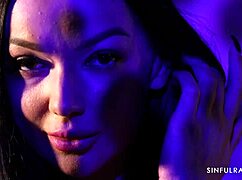 raw tender massage turns her oiled pussy lips dripping wet