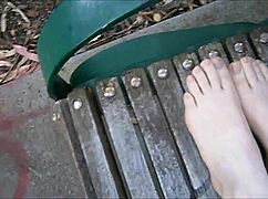 my first vid malaysian girl's STINKY feet outdoors