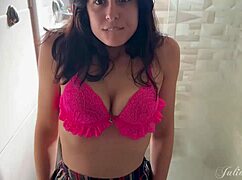 wanna watch this wet latina neighbor pee desperately then masturbate sloppy?