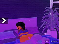 lucky bot grinds between sexy big ass cheeks for hot buttjob