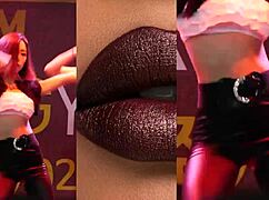 CHINESE GIRL SHAKES ASS IN TIGHT LEATHER PANTS DURING STEAMY DANCE