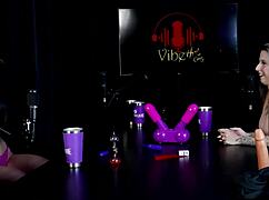 Baby Fire And Tifany Rocha's Saucy Interview Turns Into Wild Group Toy Play On Sheer Red