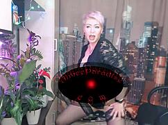 A Beautiful Mature Slut Sucks Two Huge Dildos In Open Webcam Chat