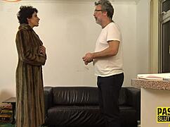A tied blindfolded milf sub gets fingered hard by dom