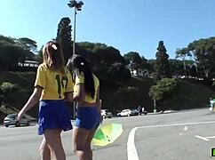 carol dias and gabi pinheiro cheer brazil then take monster cocks from latina pornstars with tattoos