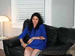 Curvy latina jazmin flirts hard in sexy casting interview with natural tits tease