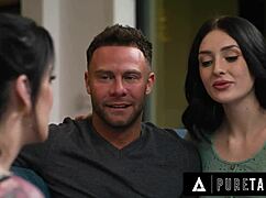Pervert Pregnant Wife Watches Anna de Ville Deepthroat and Drill Husband Roughly