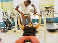 sofia bends big ass post workout for rome's protein pounding