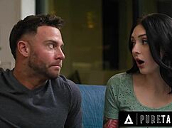 Pervert Pregnant Wife Watches Anna de Ville Deepthroat and Drill Husband Roughly
