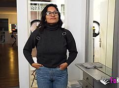 Lana Villafuerte's Busty Kinky Latina Body and Hairy Pussy in Wild Interview