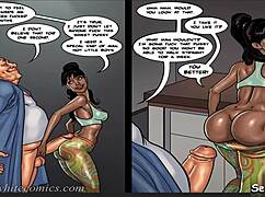 cheating husband brutally facefucks sexy ebony maid in kitchen fury
