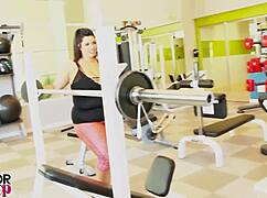 sofia bends big ass post workout for rome's protein pounding