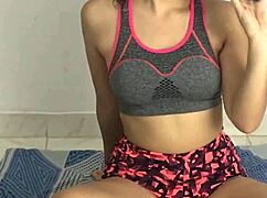 Latina fitness babe with huge ass gets fucked mid-workout